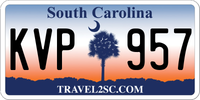 SC license plate KVP957