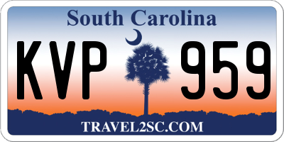 SC license plate KVP959