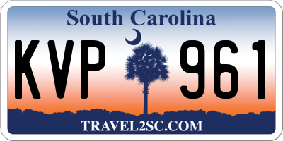 SC license plate KVP961