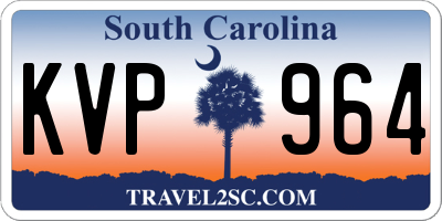 SC license plate KVP964