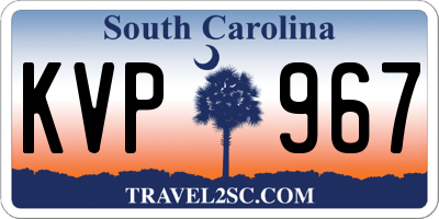 SC license plate KVP967