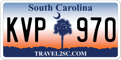 SC license plate KVP970