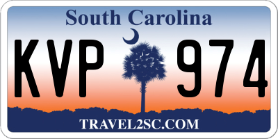 SC license plate KVP974