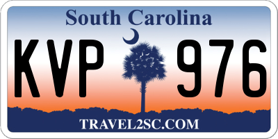 SC license plate KVP976