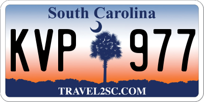 SC license plate KVP977
