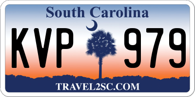 SC license plate KVP979