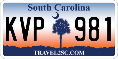 SC license plate KVP981