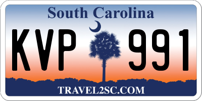 SC license plate KVP991