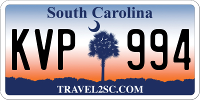 SC license plate KVP994