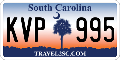 SC license plate KVP995
