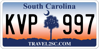 SC license plate KVP997