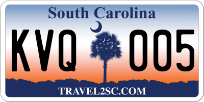 SC license plate KVQ005