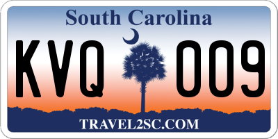 SC license plate KVQ009
