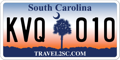 SC license plate KVQ010