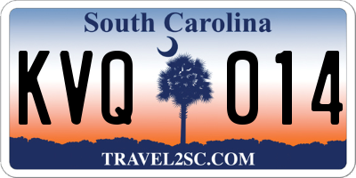 SC license plate KVQ014