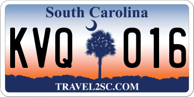 SC license plate KVQ016