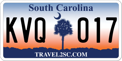 SC license plate KVQ017