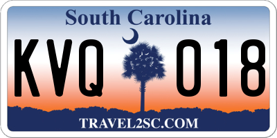SC license plate KVQ018