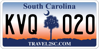 SC license plate KVQ020