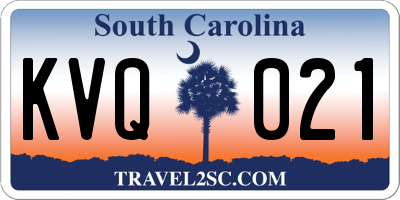 SC license plate KVQ021