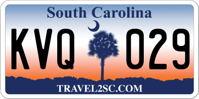 SC license plate KVQ029