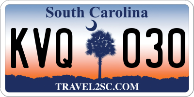 SC license plate KVQ030