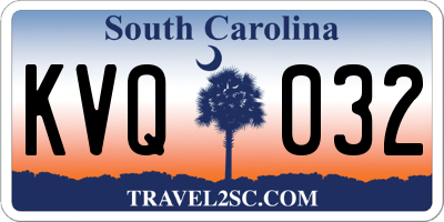 SC license plate KVQ032