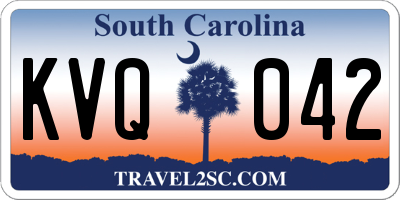 SC license plate KVQ042