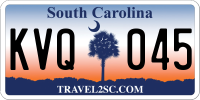 SC license plate KVQ045