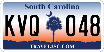 SC license plate KVQ048
