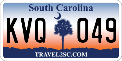 SC license plate KVQ049