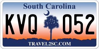 SC license plate KVQ052
