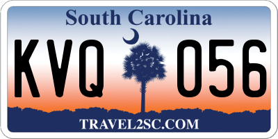 SC license plate KVQ056