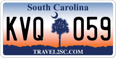 SC license plate KVQ059