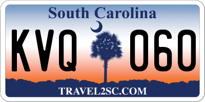 SC license plate KVQ060