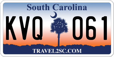 SC license plate KVQ061