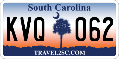 SC license plate KVQ062