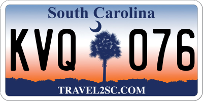 SC license plate KVQ076