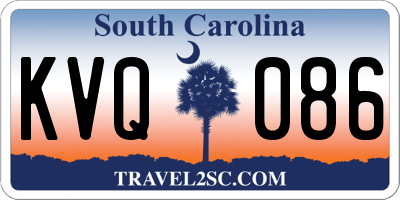 SC license plate KVQ086