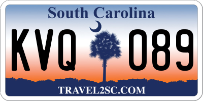SC license plate KVQ089