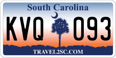 SC license plate KVQ093
