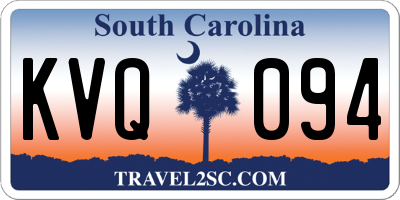 SC license plate KVQ094