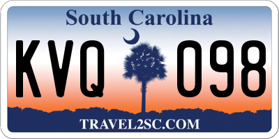 SC license plate KVQ098