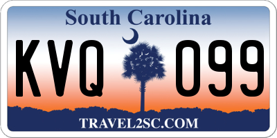 SC license plate KVQ099