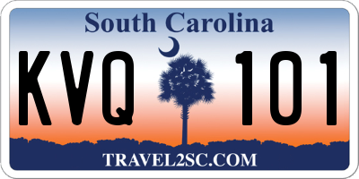 SC license plate KVQ101
