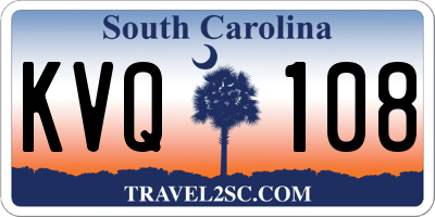 SC license plate KVQ108