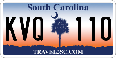 SC license plate KVQ110