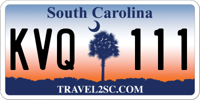 SC license plate KVQ111
