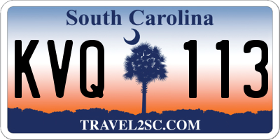 SC license plate KVQ113