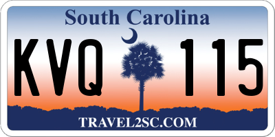 SC license plate KVQ115